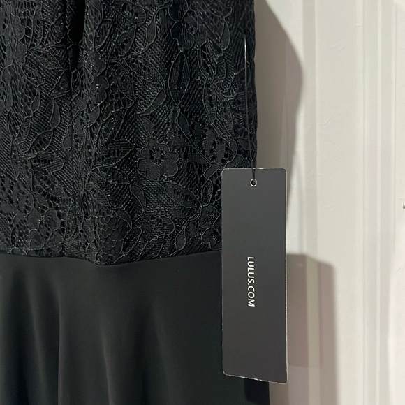 NWT Lulus Black Lace Maxi Dress - Picture 10 of 11